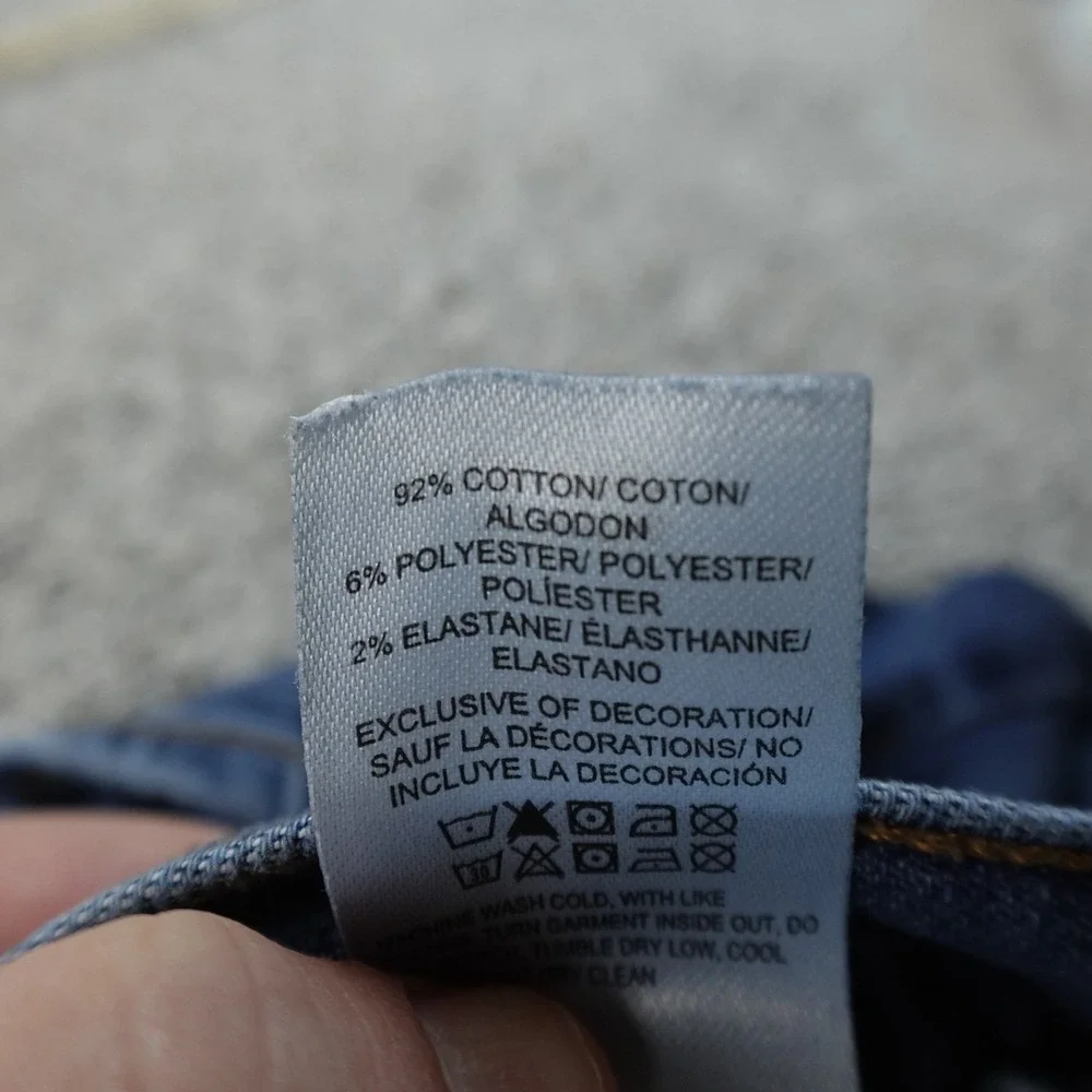 Lucky Brand Jeans Mens 34X32 Dark Blue Denim Pants 221 Straight Stretch Preppy‎
